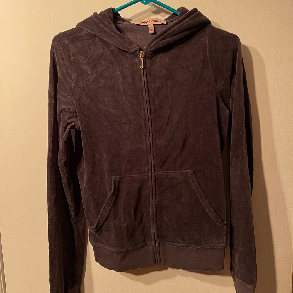 Juicy couture dark grey zip up track suit jacket